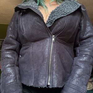 Women's Shearling Jacket in Gray